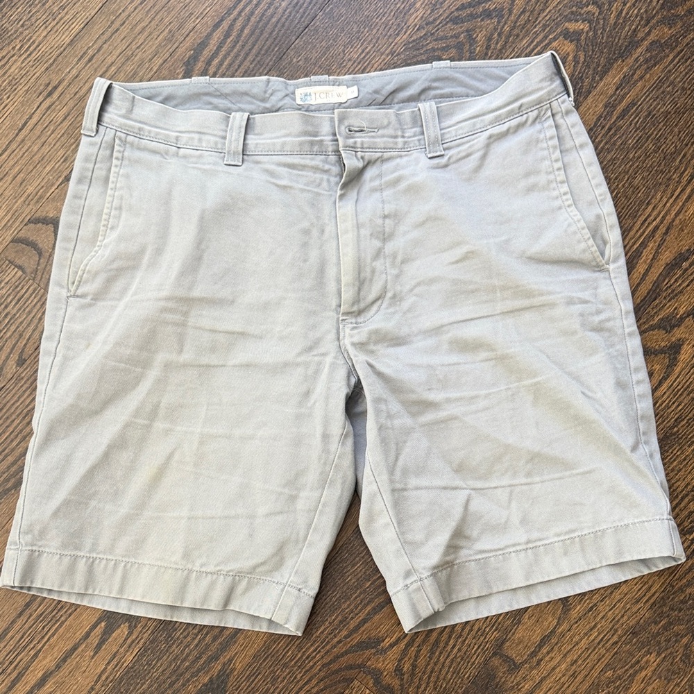 J. Crew Factory Light Gray Flat Front Chino Shorts